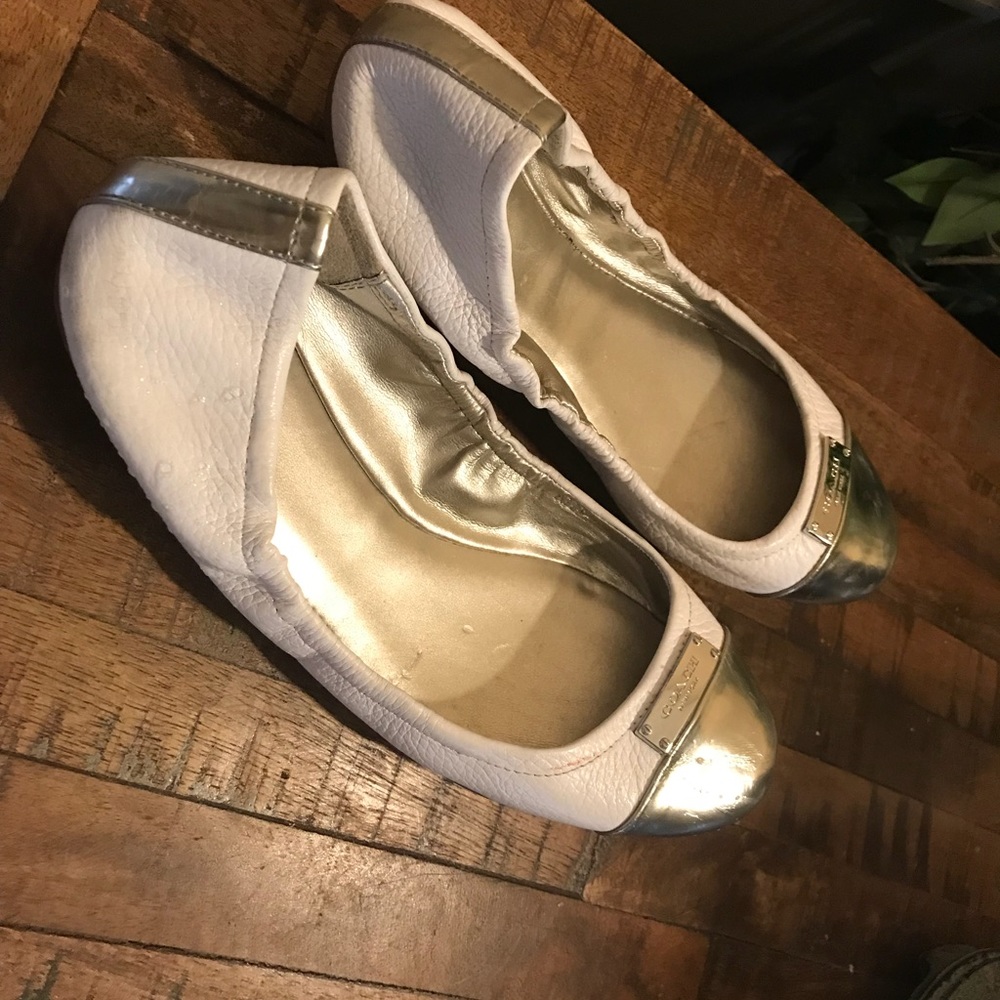 Coach leather flats
